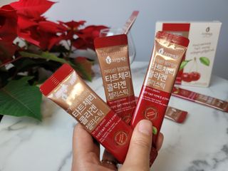자연에온 가득담은 몽모랑시 타트체리 콜라겐 젤리스틱 — 5점을 준 리뷰어가 2021년 1월 올린 사용 사진
