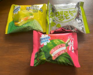 2024 오리온 여름한정판 초코파이 수박 / 후레쉬베리 멜론 / 멜론송이 — 5점을 준 리뷰어가 2024년 7월 올린 사용 사진