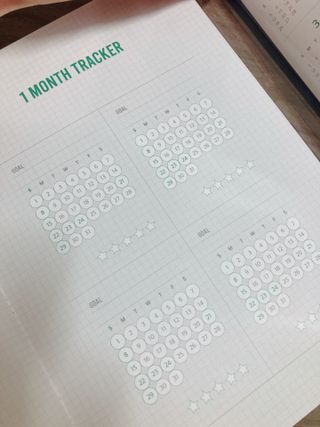 리훈 2023년 아이라이크 모눈 다이어리 미니달력 세트 — 4점을 준 리뷰어가 2022년 11월 올린 사용 사진