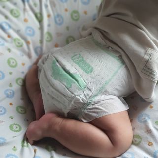 오브맘 밤 프리미엄 아기 기저귀 팬티형 밴드형 — 5점을 준 리뷰어가 2020년 12월 올린 사용 사진