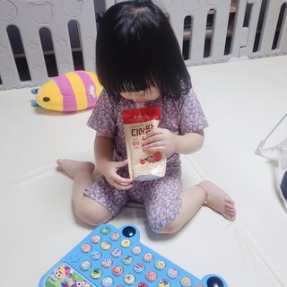[몸엔용] 우리 아이 건강간식, 달콤한 녹용곤약젤리 디어팡 4종 — 5점을 준 리뷰어가 2021년 8월 올린 사용 사진