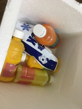 탐라원 제주의 맛, 몬딱주스 4종세트 - 한라봉몬딱주스, 천혜향몬딱주스, 청귤에이드, 당근몬딱주스 — 5점을 준 리뷰어가 2021년 8월 올린 사용 사진