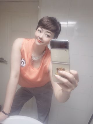 [스테이피플] SILKY SLEEVELESS LOGO TOP — 5점을 준 리뷰어가 2022년 6월 올린 사용 사진
