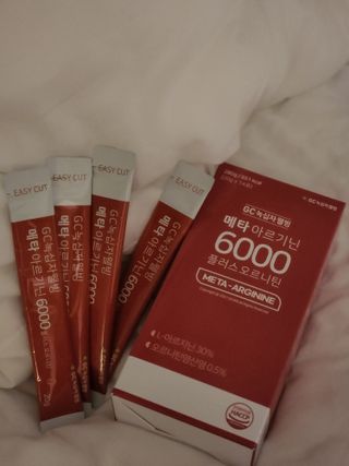 메타아르기닌 GC녹십자웰빙 메타 아르기닌 6000 플러스 오르니틴 — 5점을 준 리뷰어가 2022년 4월 올린 사용 사진