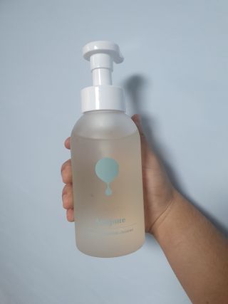 아미퓨어 [라이브] 피부장벽 강화를 위한 머랭 버블 클렌저 천연계면활성제로 온가족 사용가능 — 5점을 준 리뷰어가 2021년 7월 올린 사용 사진