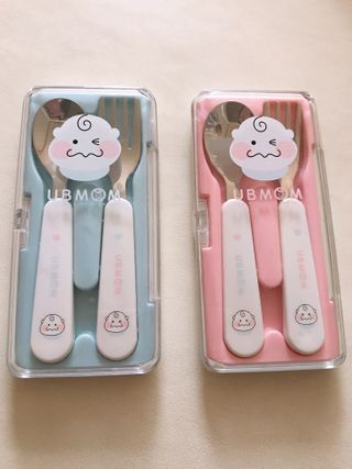 유비맘 스푼포크 케이스 세트 1+1 _컬러랜덤 발송 — 5점을 준 리뷰어가 2020년 12월 올린 사용 사진