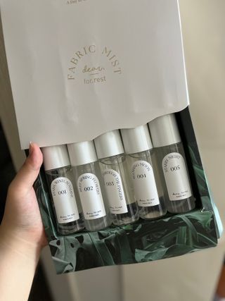 디어포레스트 [5개세트] 숲속의 하루 패브릭미스트 (섬유향수/ 룸스프레이) 50ml 5개 — 5점을 준 리뷰어가 2022년 8월 올린 사용 사진
