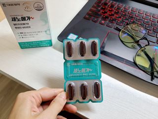 [대웅제약] 혈행, 눈,뼈건강, 알티지오메가3 세노메가 루테인 — 4점을 준 리뷰어가 2021년 8월 올린 사용 사진