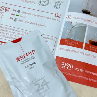 클린24시간 1BOX(5포) + 전용보틀(500ml) — 5점을 준 리뷰어가 2022년 12월 올린 사용 사진