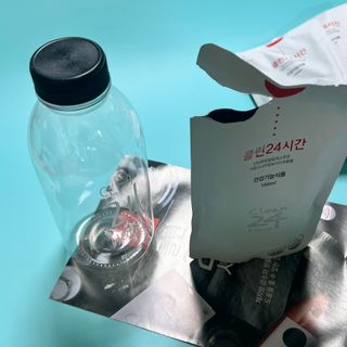 클린24시간 1BOX(5포) + 전용보틀(500ml) — 리뷰어가 2023년 2월 올린 사용 사진