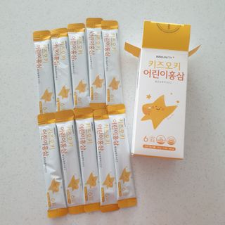 [이뮤니티플러스]우리아이 면역오키, 건강오키 _ 키즈오키 어린이홍삼 10포 1box — 5점을 준 리뷰어가 2022년 2월 올린 사용 사진