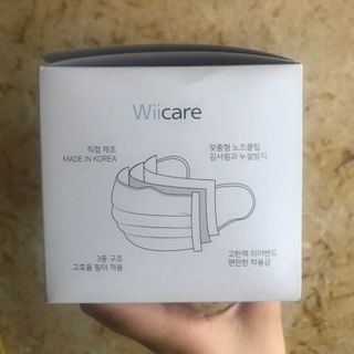 위케어 원데이 덴탈마스크 50매 화이트 대형 국내생산 — 5점을 준 리뷰어가 2021년 2월 올린 사용 사진