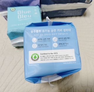 블루블루 유기농 순면 커버 생리대 — 5점을 준 리뷰어가 2021년 1월 올린 사용 사진