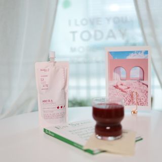 12월 15일 출시, 건강기능식품 브랜드 본리브 나 다운 시작 제품 3종 — 5점을 준 리뷰어가 2021년 2월 올린 사용 사진