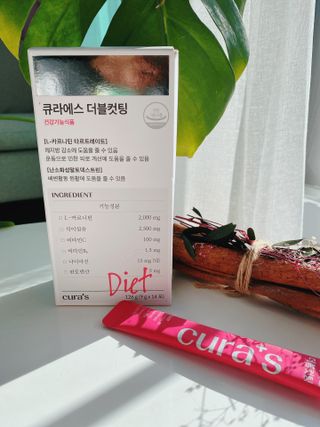 [큐라에스] 최신 다이어트 원료! 6중 기능성 더블컷팅 126g(2주일 분) — 5점을 준 리뷰어가 2024년 1월 올린 사용 사진
