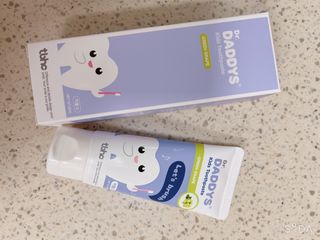 닥터데디스 안심저불소 키즈치약 (라즈베리, 청포도향 중 택 1) 60g +  여행용 미니 치약 15g — 4.5점을 준 리뷰어가 2022년 7월 올린 사용 사진