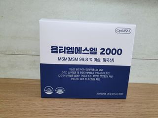 바른비타민 옵티엠에스엠2000 1박스 60포 관절 연골 복합건강기능식품 — 4점을 준 리뷰어가 2021년 6월 올린 사용 사진