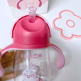 유비맘 트라이탄 코니빨대컵_컬러 랜덤 발송 — 5점을 준 리뷰어가 2021년 2월 올린 사용 사진