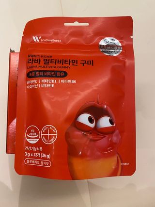 [푸름웰니스] 라바 멀티비타민 구미 36g — 5점을 준 리뷰어가 2022년 1월 올린 사용 사진