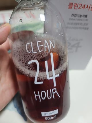 클린24시간 1BOX(5포) + 전용보틀(500ml) — 5점을 준 리뷰어가 2022년 8월 올린 사용 사진