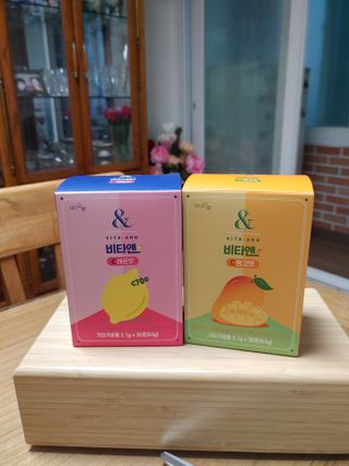 비타앤C 레몬맛, 망고맛 — 4점을 준 리뷰어가 2021년 5월 올린 사용 사진