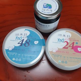 요그앤오트 그릭요거트 24 150g +  그릭요거트 48 150g + 블루베리 콤포트 — 5점을 준 리뷰어가 2022년 6월 올린 사용 사진