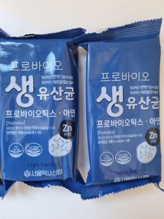 서울약사신협_프로바이오 생유산균 2.5g 160포 — 5점을 준 리뷰어가 2021년 8월 올린 사용 사진