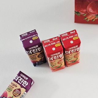 [롯데칠성] 야채듬뿍 더'진한 [롯데칠성] 야채는 이제 COLORFULL! 야채듬뿍  더 진한 레드 4개 +퍼플 4개 (총 8개) — 4.5점을 준 리뷰어가 2023년 6월 올린 사용 사진