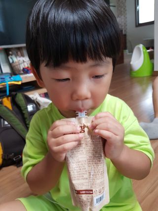 [몸엔용] 우리 아이 건강간식, 달콤한 녹용곤약젤리 디어팡 4종 — 5점을 준 리뷰어가 2021년 8월 올린 사용 사진
