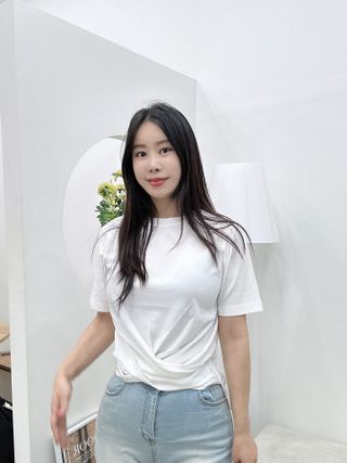 더그린랩 WOMEN TWIST MODAL SHORT SLEEVE — 5점을 준 리뷰어가 2023년 6월 올린 사용 사진