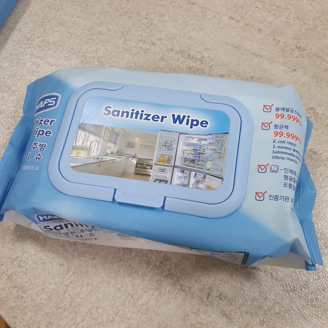 햅스 세균없는 주방 대형 2팩, HAPS sanitizer wipe 리뷰 사진
