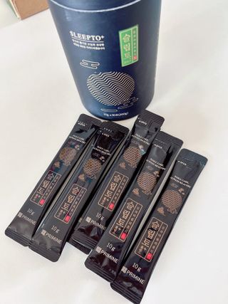 프리마인 자체 기업부설 연구소에서 찾아낸 건강한 수면의 비밀.  슬립토 플러스 30포 — 2.5점을 준 리뷰어가 2023년 5월 올린 사용 사진