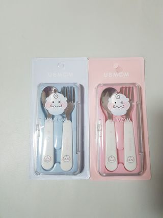 유비맘 스푼포크 케이스 세트 1+1 _컬러랜덤 발송 — 5점을 준 리뷰어가 2021년 1월 올린 사용 사진