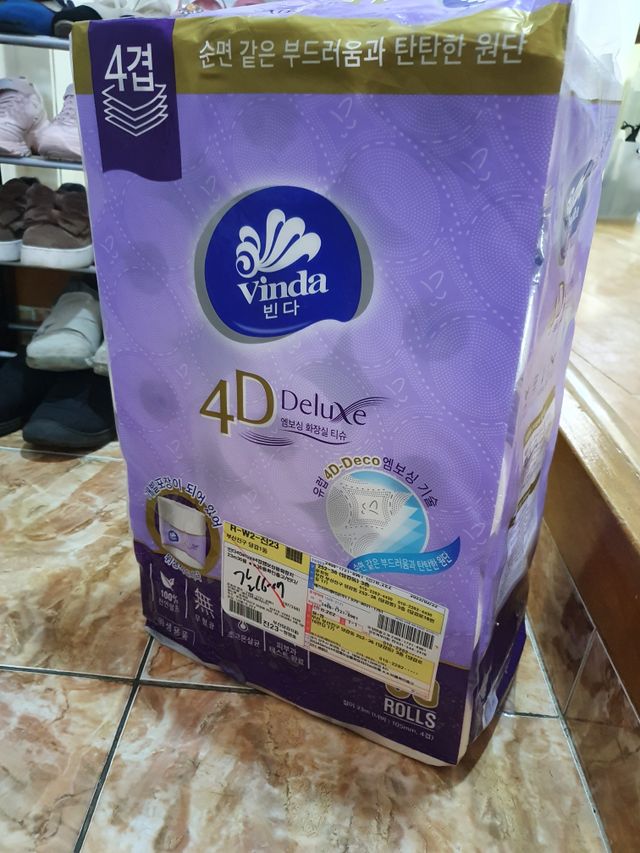 빈다 4Deluxe 4겹 엠보싱 롤 화장지 리뷰 사진