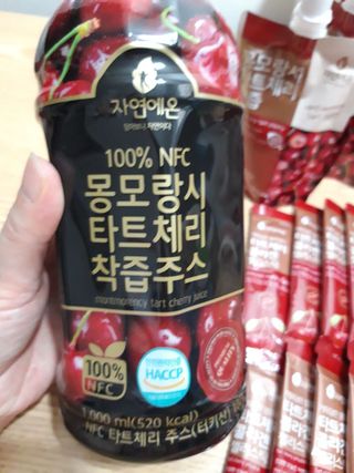 자연에온 몽모랑시 타트체리 3종 세트 구성 - 저분자콜라겐젤리, NFC 착즙주스 — 5점을 준 리뷰어가 2021년 7월 올린 사용 사진