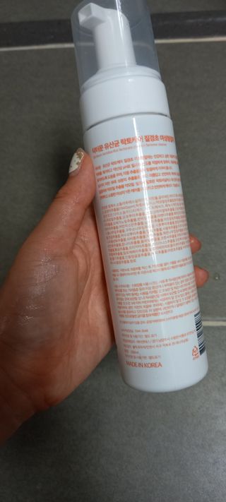 MF프리 [닥터문] 유산균 락토케어 질경초 여성청결제 200ml (폼타입) — 5점을 준 리뷰어가 2022년 7월 올린 사용 사진