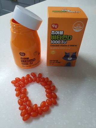 앙팡 츄어블 비타민D 1000 IU 130mg x 90정 — 5점을 준 리뷰어가 2022년 11월 올린 사용 사진
