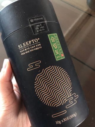 프리마인 자체 기업부설 연구소에서 찾아낸 건강한 수면의 비밀.  슬립토 플러스 30포 — 5점을 준 리뷰어가 2022년 4월 올린 사용 사진