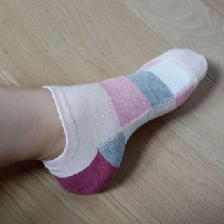 [사이즈가 있는 양말 필로이] 여자 스니커즈 발목 양말 5족 세트【 S, M, L, 】3가지 사이즈 — 5점을 준 리뷰어가 2022년 7월 올린 사용 사진