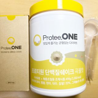 프로티원 단백질쉐이크 곡물맛 2주분 1통+보틀 — 5점을 준 리뷰어가 2021년 4월 올린 사용 사진