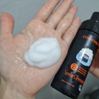 코스모먼트 부스티모 부스팅샴푸60ml + 비듬세정 진정샴푸50ml — 4점을 준 리뷰어가 2022년 1월 올린 사용 사진