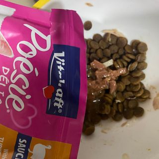 비타크래프트 포에시 델리스 고양이 파우치 85g 9가지맛 1팩씩 — 4.5점을 준 리뷰어가 2021년 8월 올린 사용 사진