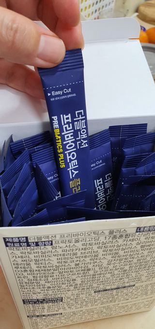 메이준뉴트리 더블액션 프리바이오틱스 플러스+ — 5점을 준 리뷰어가 2021년 3월 올린 사용 사진