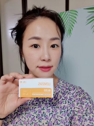 렌시스 LENSSIS [ 렌시스 ] 꾸안꾸템 , 낀 듯 안 낀 듯 자연스러운 ＃블리스시리즈 1개월용 ｜ 2컬러 중 택1 ｜ — 5점을 준 리뷰어가 2021년 4월 올린 사용 사진