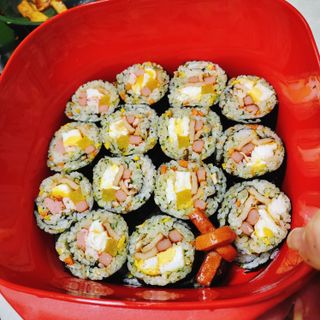 해풀잎 누구나 김밥*1ea [(혼합야채 35g *1ea,  김밥김 (5g, 5ea),  양념간장 (6g, 5ea), 참기름(5g, 2ea)] — 5점을 준 리뷰어가 2022년 8월 올린 사용 사진