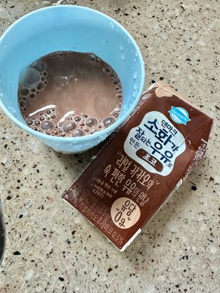 [구매평]덴마크 소화가 잘되는 우유로 만든 초코, 190ml, 24개 — 5점을 준 리뷰어가 2025년 2월 올린 사용 사진