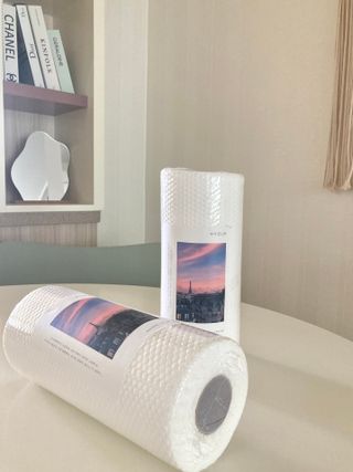 부직포나라 중금속유해물질ZERO 뜯어쓰는 주방 일회용수세미 60매 2매 — 5점을 준 리뷰어가 2022년 9월 올린 사용 사진