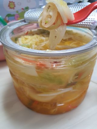 셰프애찬 단호박 백김치 1kg — 5점을 준 리뷰어가 2022년 10월 올린 사용 사진