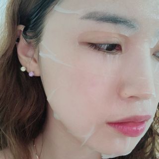 체르엠 그린 케비어 더블워터 마스크팩 5매입  2팩 — 5점을 준 리뷰어가 2021년 12월 올린 사용 사진