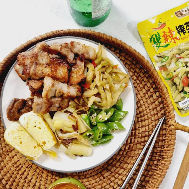 (프리용)야미하우스 홍콩 스파이시 프리미엄 짜사이 무침 500g 리뷰 사진